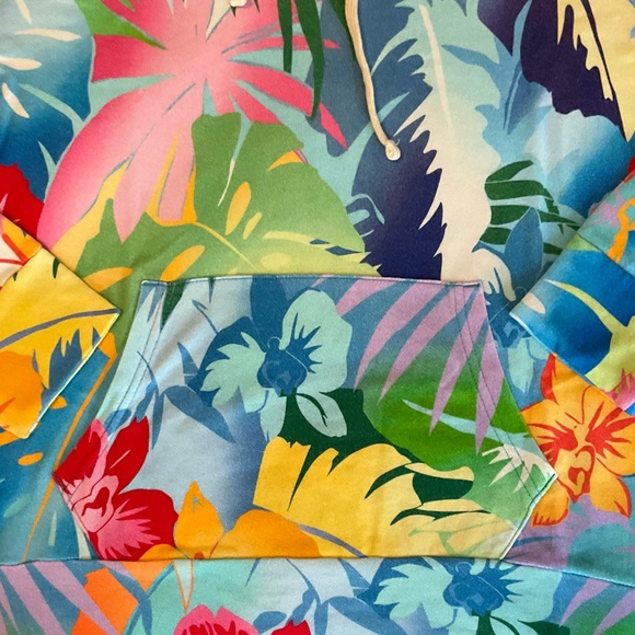 Polo Ralph Lauren Floral Print Hoodie Mens size Small - Picture 4 of 10